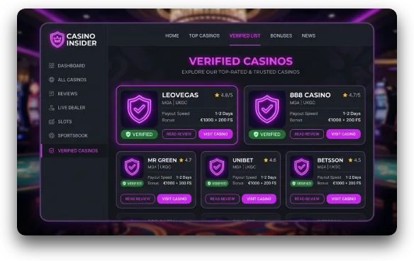 Casinos online seguros verificados